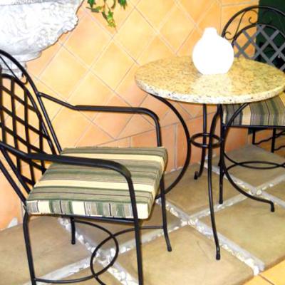 Bistro table with Portobello chairs