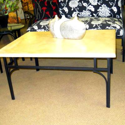 Elsie coffee table with stone top