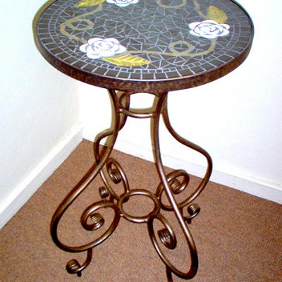 Vicky side table with mosaic top